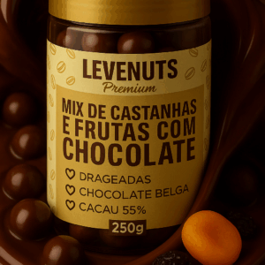 Mix de Castanhas e  Frutas com Chocolate